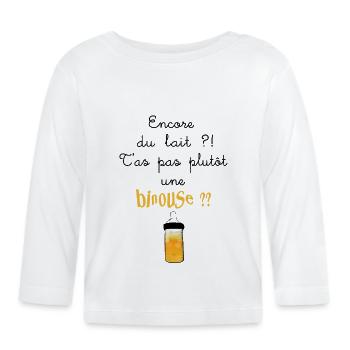 Encore du lait ?! Body humour bébé - T-shirt manches longues bio Bébé - blanc - Devant