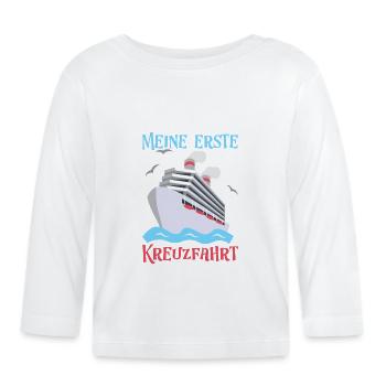 Meine erste Kreuzfahrt - Baby Bio-Langarmshirt - Weiß - Vorne