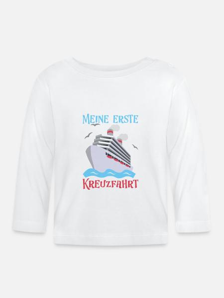 Meine erste Kreuzfahrt - Baby Bio-Langarmshirt - Weiß