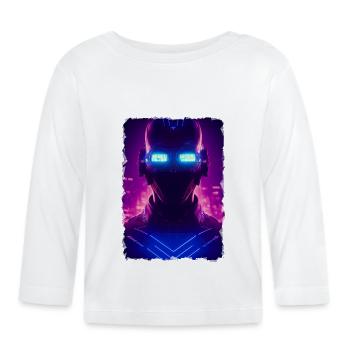 Sci-Fi Neonpunk - T-shirt manches longues bio Bébé - blanc - Devant