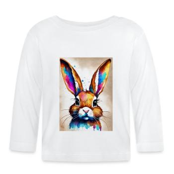 Rabbit - Baby Bio-Langarmshirt - Weiß - Vorne