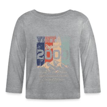 Legendary 2000 vintage - Organic Baby Long Sleeve T-Shirt - heather grey - Front