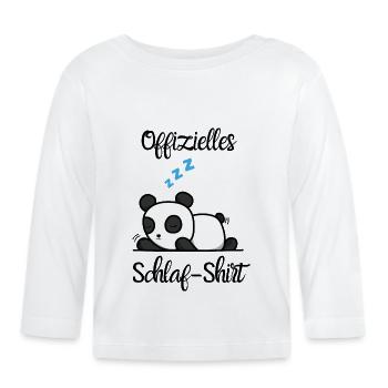 Official panda sleep shirt - Organic Baby Long Sleeve T-Shirt - white - Front