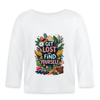 Get Lost - Organic Baby Long Sleeve T-Shirt - white - Front