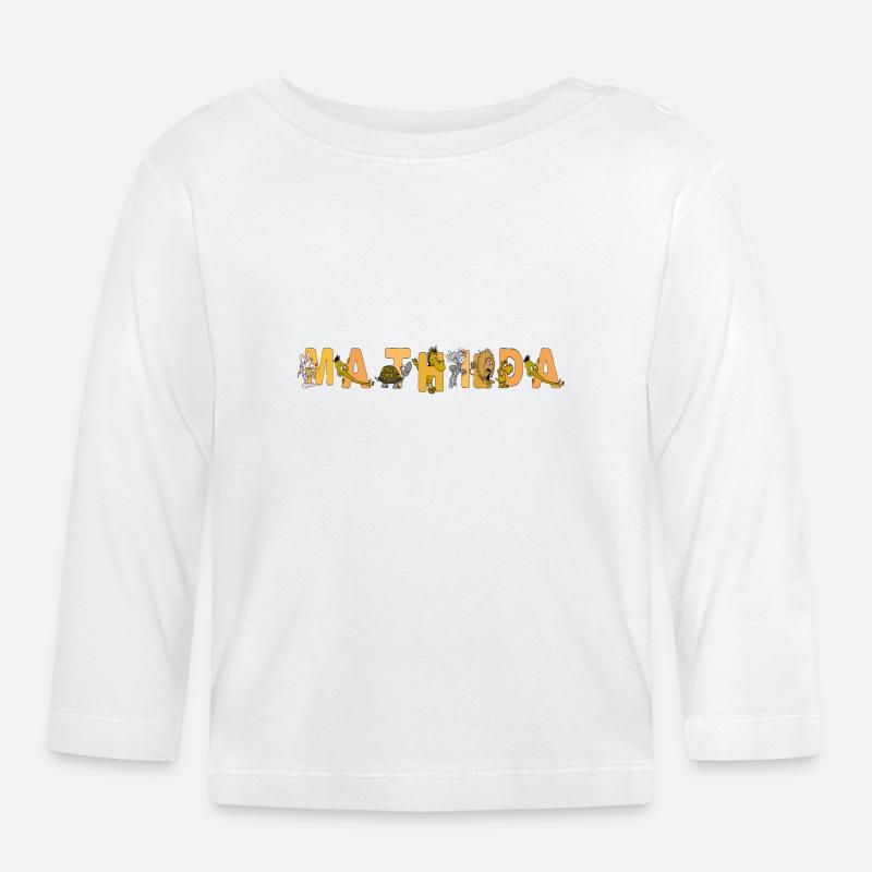Mathilda - Baby Bio-Langarmshirt - Weiß