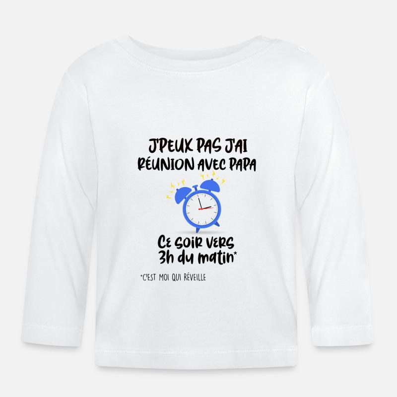 Sommeil de bébé - T-shirt manches longues bio Bébé - blanc
