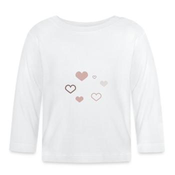 Herzchen - Baby Bio-Langarmshirt - Weiß - Vorne