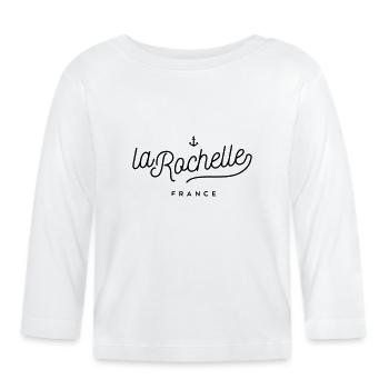 La Rochelle - France - T-shirt manches longues bio Bébé - blanc - Devant