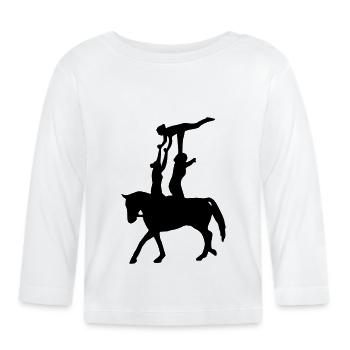 Voltige - T-shirt manches longues bio Bébé - blanc - Devant