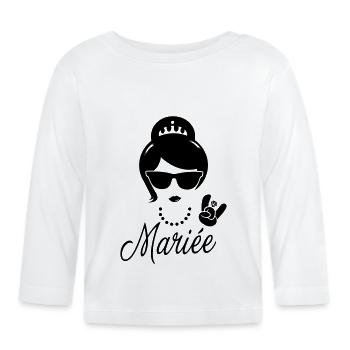 Zukünftige Braut Beerdigung Leben EVJF Klassiker - Baby Bio-Langarmshirt - Weiß - Vorne