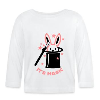 It s magic - Organic Baby Long Sleeve T-Shirt - white - Front