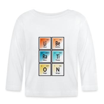 Liberation | Periodic Table of Elements - Organic Baby Long Sleeve T-Shirt - white - Front