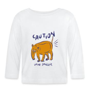 funny tapir - Organic Baby Long Sleeve T-Shirt - white - Front