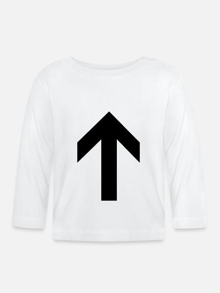 Pfeil nach oben - Baby Bio-Langarmshirt - Weiß