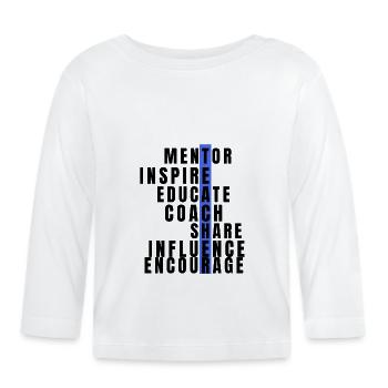 Enseignants - T-shirt manches longues bio Bébé - blanc - Devant