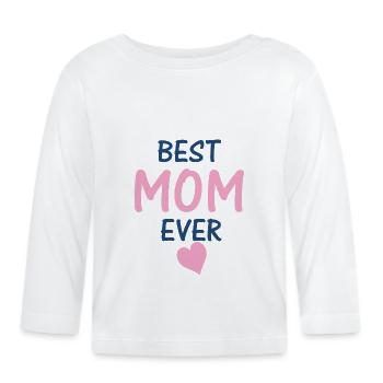 Die beste Mutter aller Zeiten - Baby Bio-Langarmshirt - Weiß - Vorne