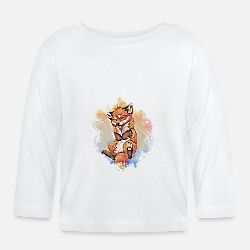 Fuchs - Baby Bio-Langarmshirt - Weiß