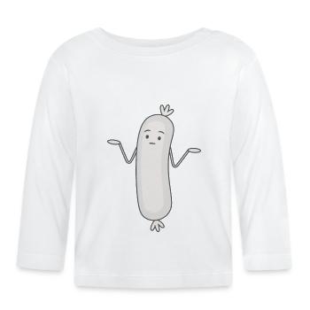 Funny Weisswurst Weisswurscht Wurst Weisswurst - Organic Baby Long Sleeve T-Shirt - white - Front