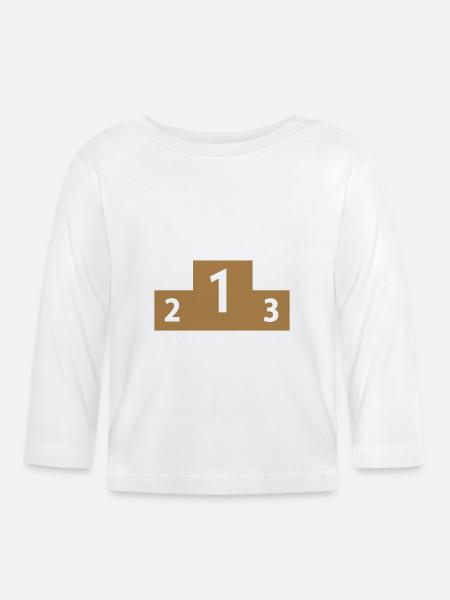 Sieger Podest - Baby Bio-Langarmshirt - Weiß