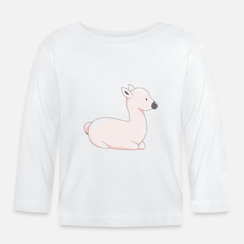 Lama - Baby Bio-Langarmshirt - Weiß