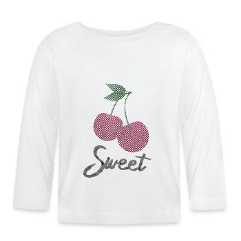 Sweet cherry fruit strawberry gift cherry tree - Organic Baby Long Sleeve T-Shirt - white - Front
