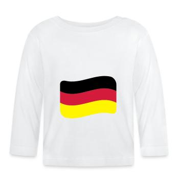 Allemagne Drapeau Nation allemande - T-shirt manches longues bio Bébé - blanc - Devant