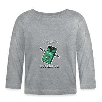 Rock E-Gitarre-Effekt "Living in OD" - Baby Bio-Langarmshirt - Grau meliert - Vorne