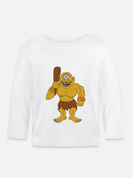 Zyklop - Baby Bio-Langarmshirt - Weiß