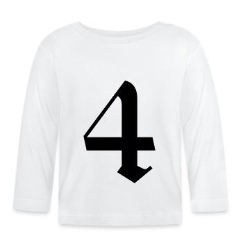 4 - T-shirt manches longues bio Bébé - blanc - Devant