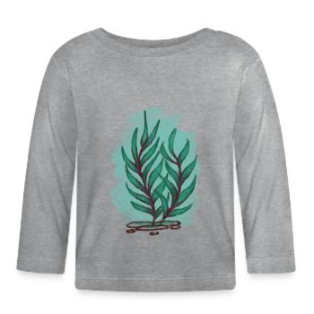 Algen 2 - Baby Bio-Langarmshirt - Grau meliert - Vorne