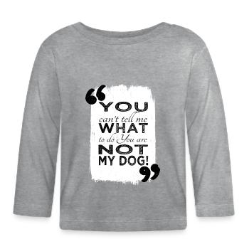Beagle Lovers Beagle Cadeaux Citation Beagle Dogs - T-shirt manches longues bio Bébé - gris chiné - Devant