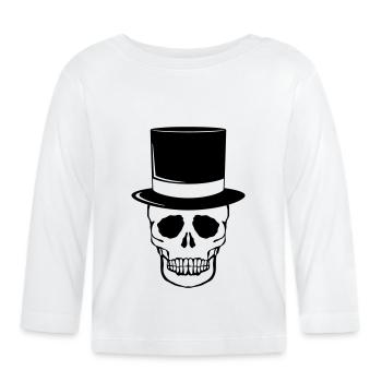 Cylindre de crâne - T-shirt manches longues bio Bébé - blanc - Devant