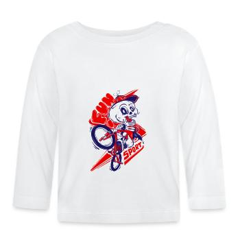 Crâne - T-shirt manches longues bio Bébé - blanc - Devant