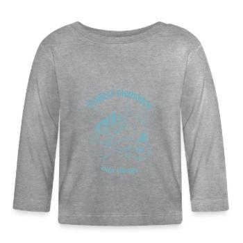 Collect memories - Organic Baby Long Sleeve T-Shirt - heather grey - Front