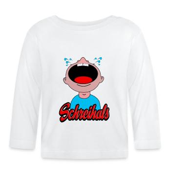 Hurleur et fier de l’être - T-shirt manches longues bio Bébé - blanc - Devant