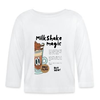 Milkshake magique - T-shirt manches longues bio Bébé - blanc - Devant