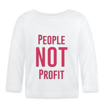 People not profit - T-shirt manches longues bio Bébé - blanc - Devant