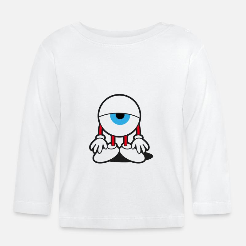 Œil fatigué - T-shirt manches longues bio Bébé - blanc