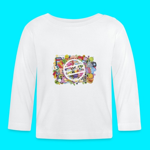 maglia logo doodle - Maglietta a manica lunga ecologico per bambini