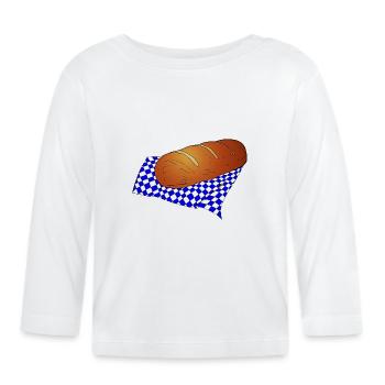 Brot - Baby Bio-Langarmshirt - Weiß - Vorne