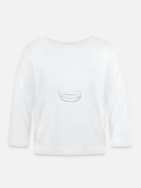 Ruffy Smile - Baby Bio-Langarmshirt - Weiß