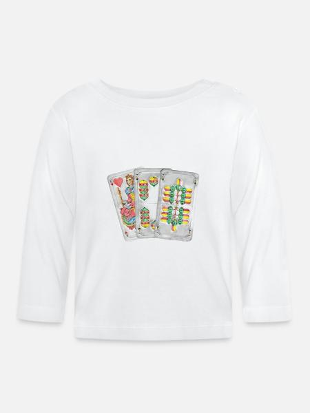 Watten Wattn Maschine - Baby Bio-Langarmshirt - Weiß