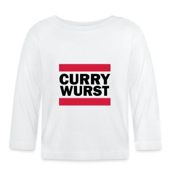 Currywurst - T-shirt manches longues bio Bébé - blanc - Devant
