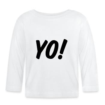YO - T-shirt manches longues bio Bébé - blanc - Devant