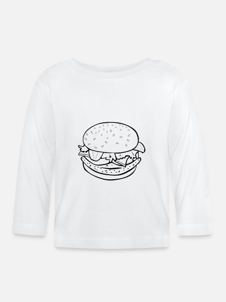 Burger - Baby Bio-Langarmshirt - Weiß