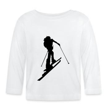 powder snow - Organic Baby Long Sleeve T-Shirt - white - Front