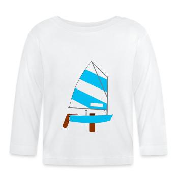 Sailing ship - Organic Baby Long Sleeve T-Shirt - white - Front
