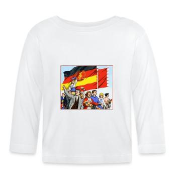 Défilé DDR - T-shirt manches longues bio Bébé - blanc - Devant