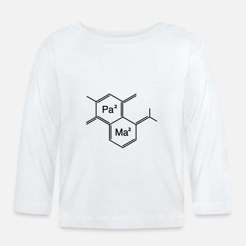 papa + mama - Baby Bio-Langarmshirt - Weiß