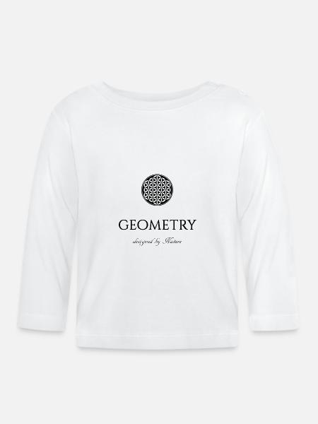 Blume des Lebens 2 - Baby Bio-Langarmshirt - Weiß